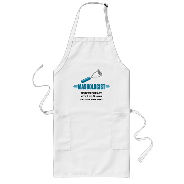 Funny Mashed Potato Long Apron (Front)