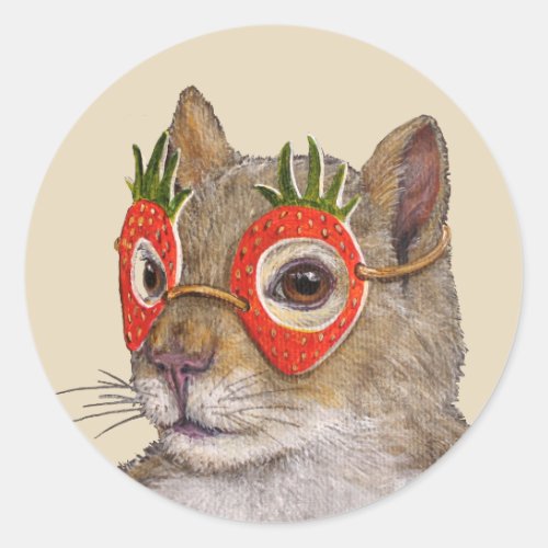 Funny masked squirrel stickers