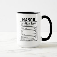 Funny Mason Nutrition Facts Construction Worker