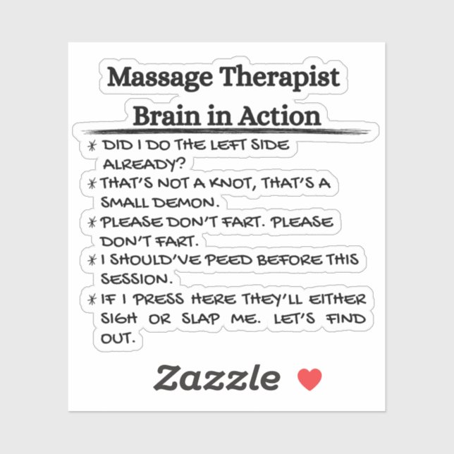 Funny Massage Therapist    Sticker (Sheet)