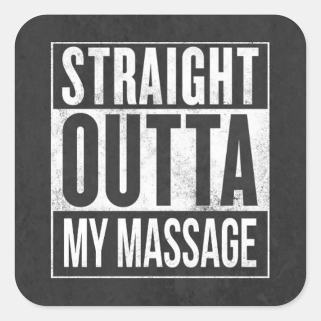 Funny Massage Therapy Client Gift Square Sticker (Front)