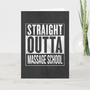 Funny Massage Therapy Student School Graduation Card