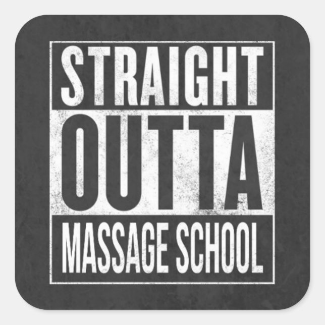 Funny Massage Therapy Student School Graduation Square Sticker (Front)