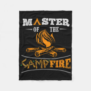 Funny Master Of The Campfire Men, Women And Youth Fleece Blanket