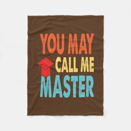 Funny Masters Degree Designs For Men Women MBA Fleece Blanket