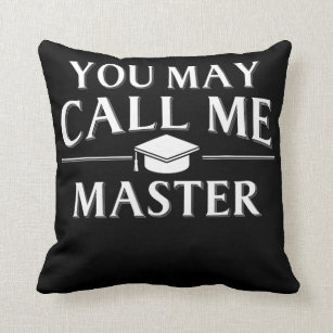 Funny Masters Degree Designs For Men Women MBA Throw Pillow