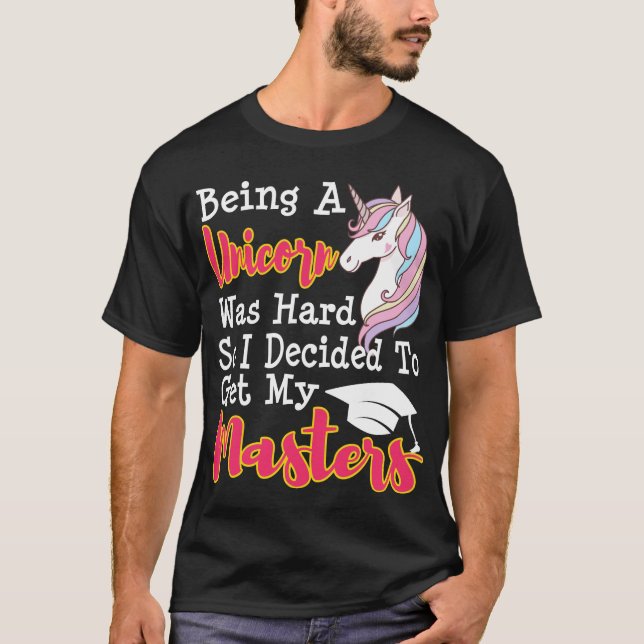 Funny Masters Degree Graduation MSW MBA Gift T-Shirt (Front)