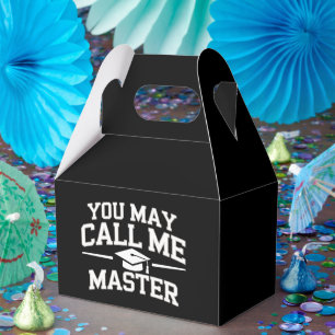Funny Masters Degree MBA Education Graduation Favor Boxes