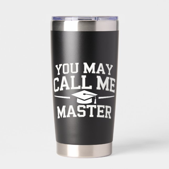 Funny Masters Degree MBA Education Graduation Insulated Tumbler (Front)