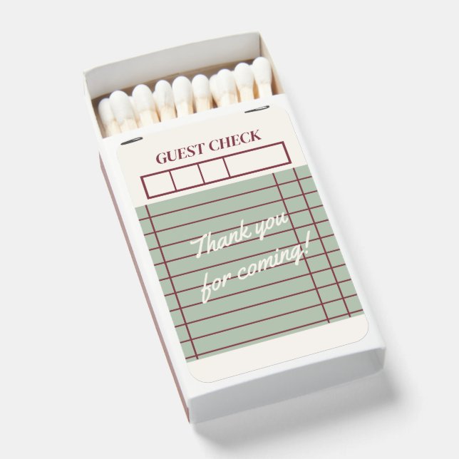 Funny Matchbox Thank you for coming  Matchboxes (Front Open)