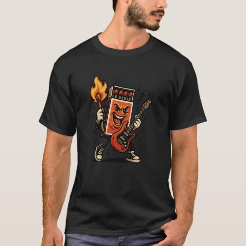 Funny Matchbox with Electric Guitar Costume for Li T-Shirt