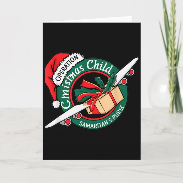 Funny Matching Christmas Operation Christmas Child Card (Front)