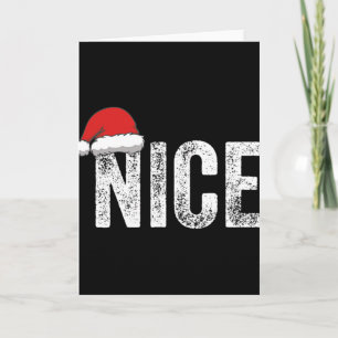 Funny Matching Couples Naughty Nice Christmas His Card