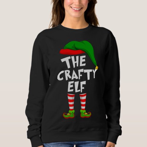 Funny Matching Family Christmas The Crafty Elf Sweatshirt