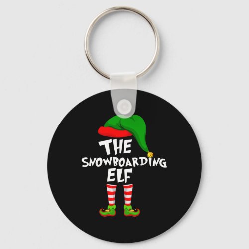 Funny Matching Family Christmas The Snowboarding E Keychain