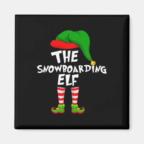 Funny Matching Family Christmas The Snowboarding E Magnet