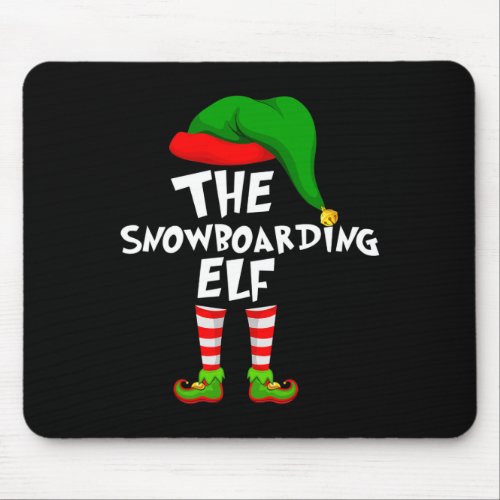 Funny Matching Family Christmas The Snowboarding E Mouse Pad