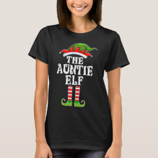 Funny Matching Family The Auntie Elf Christmas Cos T-Shirt