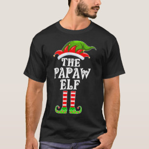 Funny Matching Family The Papaw Elf Christmas Cost T-Shirt