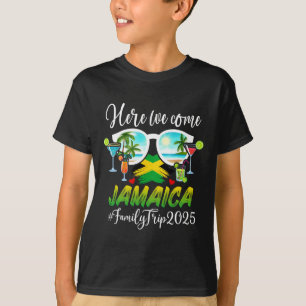 Funny Matching Family Trip Jamaica 2025 Black V-ne T-Shirt