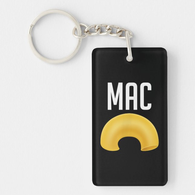 Funny Matching Macaroni And Cheese Halloween Keychain (Front)