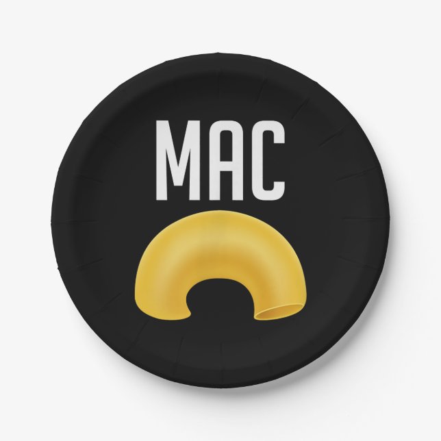 Funny Matching Macaroni And Cheese Halloween Paper Plates (Front)