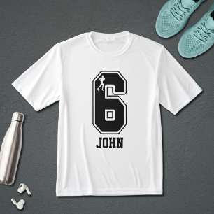 Funny Matching Number 6 Couple Running Custom Name T-Shirt