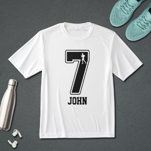 Funny Matching Number 7 Couple Running Custom Name T-Shirt