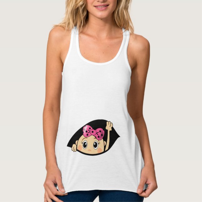 FUNNY MATERNITY,PREGNANCY,PREGNANT TANK TOP (Front)