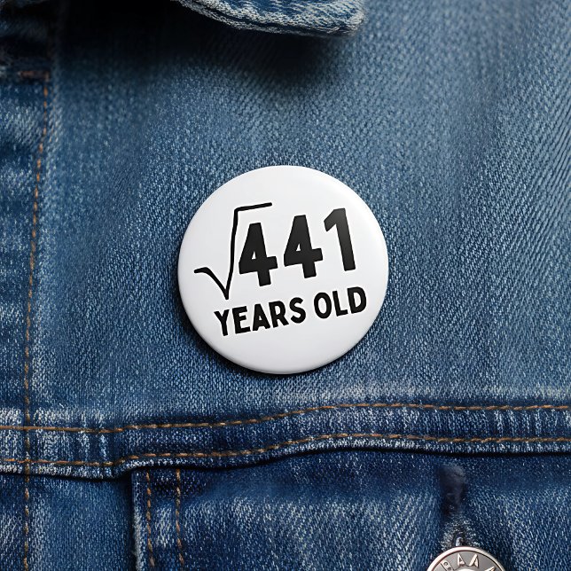 Funny Math 21st Birthday Button (Creator Uploaded)