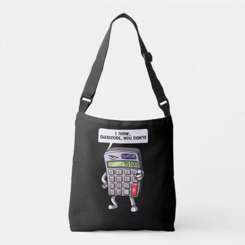 Funny Math Algebra Calculator Mathematics Joke Crossbody Bag