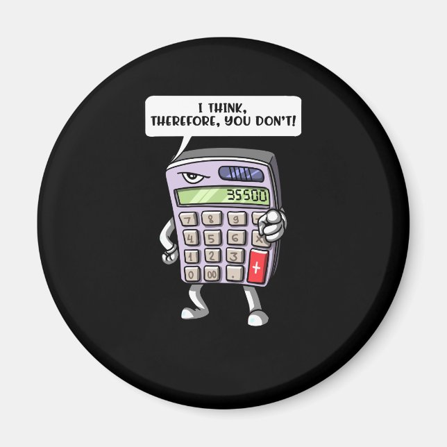 Funny Math Algebra Calculator Mathematics Joke Magnet (Front)
