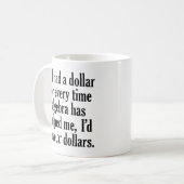 Funny Math/Algebra Quote - I'd have x dollars Coffee Mug (Front Left)