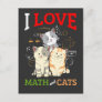 Funny Math and Cat Lover Animal Science Teacher Postcard