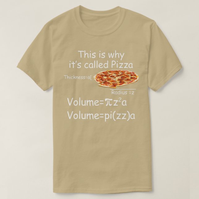 Funny Math and Pizza equation Funny Math and Pizza T-Shirt (Design Front)
