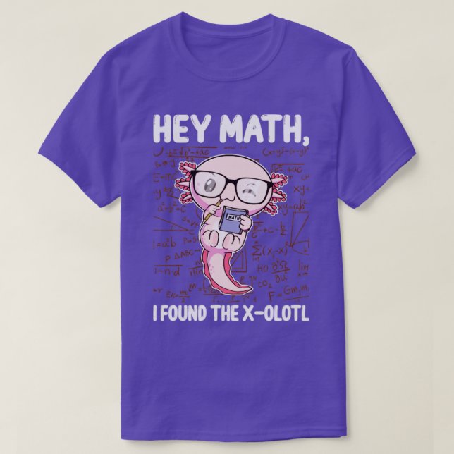 Funny Math Axolotl Mathematics Hey Math I Found Th T-Shirt (Design Front)