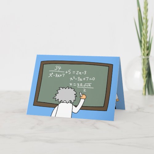 Funny Math Birthday Card Maths Themed Cartoon