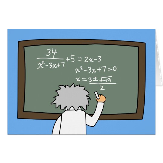 Funny Math Birthday Card Maths Themed Cartoon