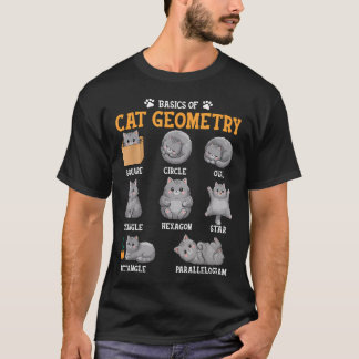 Funny Math Cat Back To School Math Teacher T-Shirt