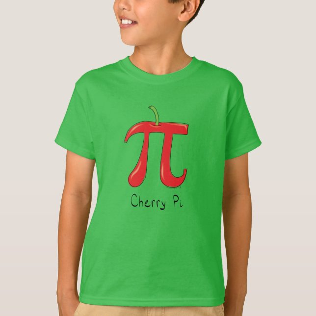 Funny Math Cherry Pi Symbol T-Shirt (Front)