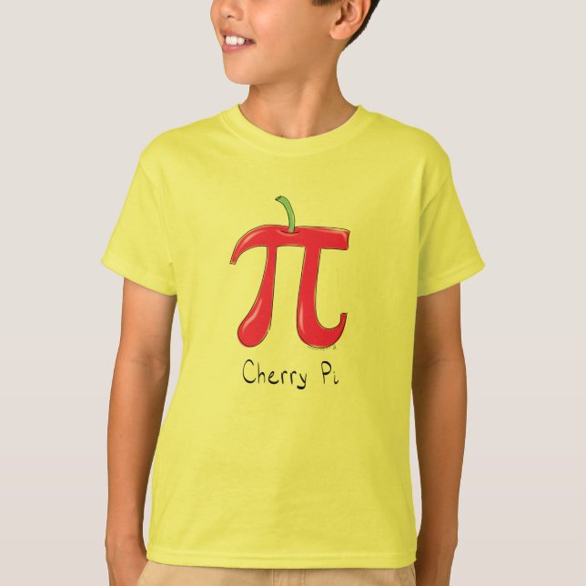 Funny Math Cherry Pi Symbol T-Shirt (Front)