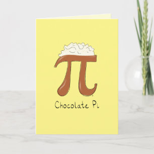 Funny Math Chocolate Pi Symbol Card