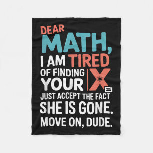 Funny Math Design For Boys Girls Math Teachers Men Fleece Blanket