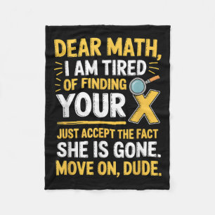 Funny Math Design For Boys Girls Math Teachers Men Fleece Blanket
