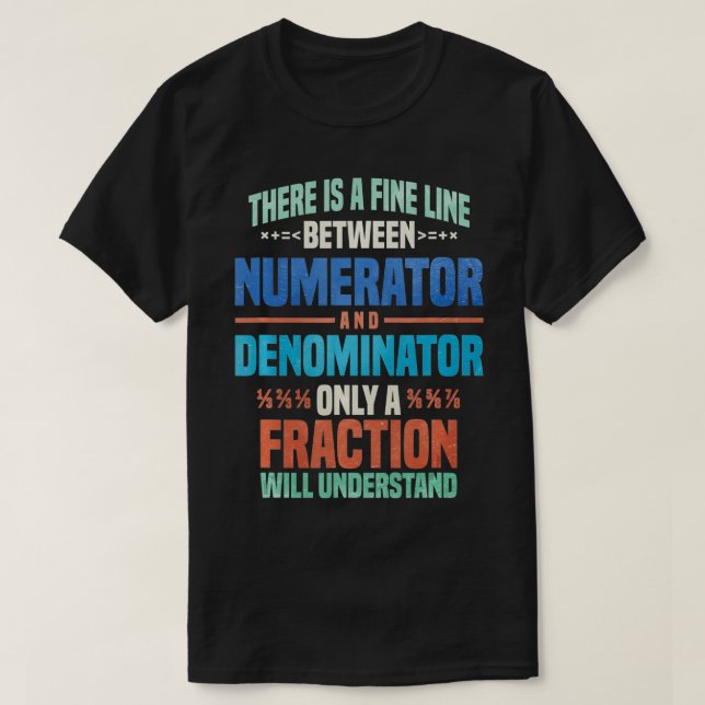 Funny Math Design For Teacher Student  T-Shirt (Design Front)