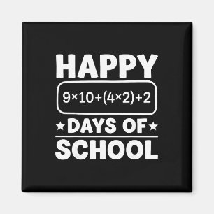 Funny Math Equation Happy 100 Days Of School Stude Magnet