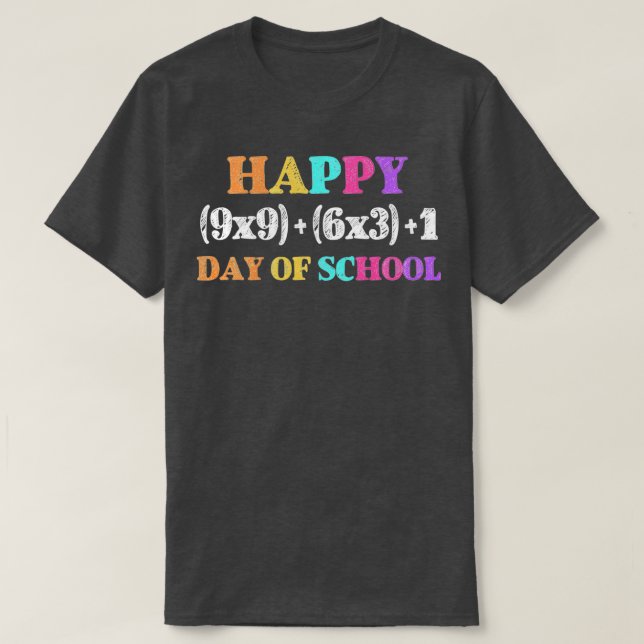 Funny Math Formula 100 Days Of School Teacher Boys T-Shirt (Design Front)