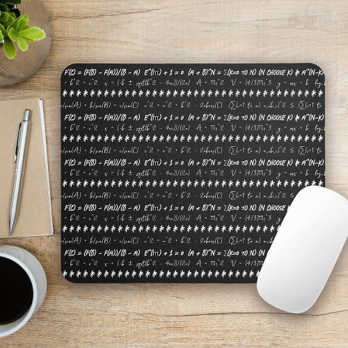 Funny Math Formulae Gift for Mathematician  Mouse Pad