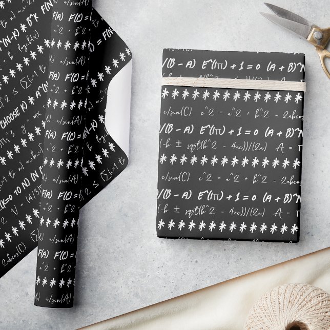Funny Math Formulae Gift for Mathematician Wrapping Paper (Creator Uploaded)