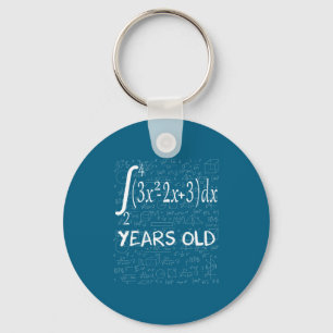 Funny Math Geek 50 Years Old 50th Birthday Integra Keychain
